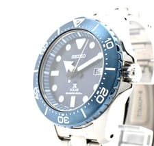 SEIKO Prospex Solar Diver 200m V157-0BN0 Titanium Blue Mens Watch JDM EXC