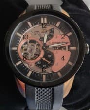 Orient Star Retro Future FH03-B0 Rosegold Automatic Watch Skeleton Dial With Box