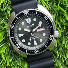 Rare SEIKO Prospex SRPC23K1 Turtle Automatic 4R36 Diver's Watch Gray Dial Men