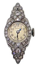 Vintage HAMILTON Platinum / Diamonds Ladies 911 Movement Wristwatch