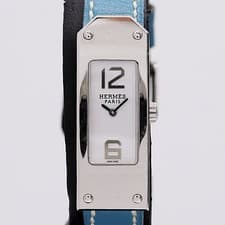 Hermes KT1.210 QZ Double Tour Kelly Watch Ladies Quartz Working Box Authentic