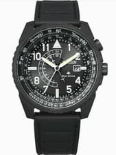 Citizen Eco-Drive Promaster Nighthawk Dual Time Leather Men’s Watch BJ7135-02E