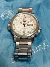 Seiko SNZJ53K1 Overseas Automatic Watch 43mm Timepiece Rare Authentic