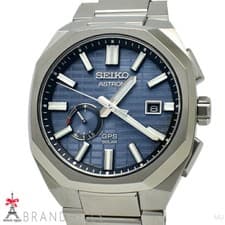 Seiko Astron Nexstar Solar GPS Satellite Radio Titanium Blue Gray Dial Used
