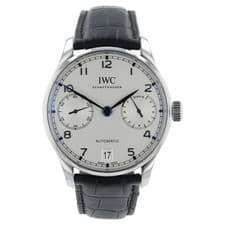 IWC Portuguese Silver Dial Steel 42.3mm Automatic Men's Watch - IW500705