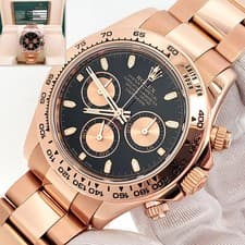 2012 Rolex Daytona Rose Gold Black Dial Cosmograph 40mm Watch 116505 Box Papers