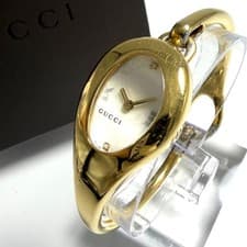GUCCI Flora 103 Gold Bangle Watch with New Battery