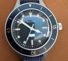 Bulova Men's Archive Series Watch MIL-SHIPS-W2181 98A266 Stainless Steel