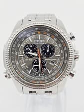 Citizen E820-S063370 Eco Drive Perpetual Calendar Stainless Steel Watch Chrono