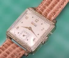 BENRUS Tank Deco Watch Hand Winding Vintage Timepiece 1940s Collectible