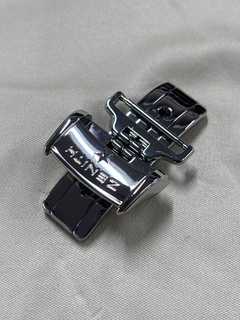 Zenith 18mm Stainless Steel Watch Buckle Silver Genuine, Used, Good Condition
