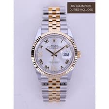 Rolex Datejust 36 126233 Silver Roman VI IX Diamond Dial Jubilee New Full Set