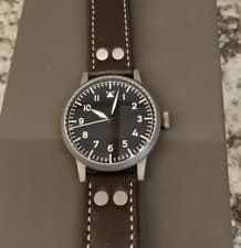 Laco Westerland Pilot Watch Original 45mm Flieger | Black Dial Wristwatch 861750