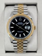 2025 Rolex Datejust 41mm 126333 Two-Tone Jubilee Black Dial