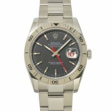 Rolex Datejust Turnograph 116264 Serial D 750 WG Black Dial Mens 90315167