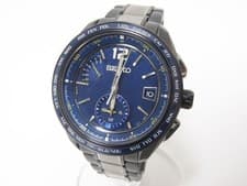 SEIKO BRIGHTZ Men s Watch Solar Radio Watch Blue Dial Titanium 8B63 0AS0 Super