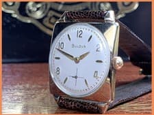 🛥️VINTAGE 1964 BULOVA GOLDCRAFT BOULEVARD MAN’S WRIST WATCH Square KEEPS TIME