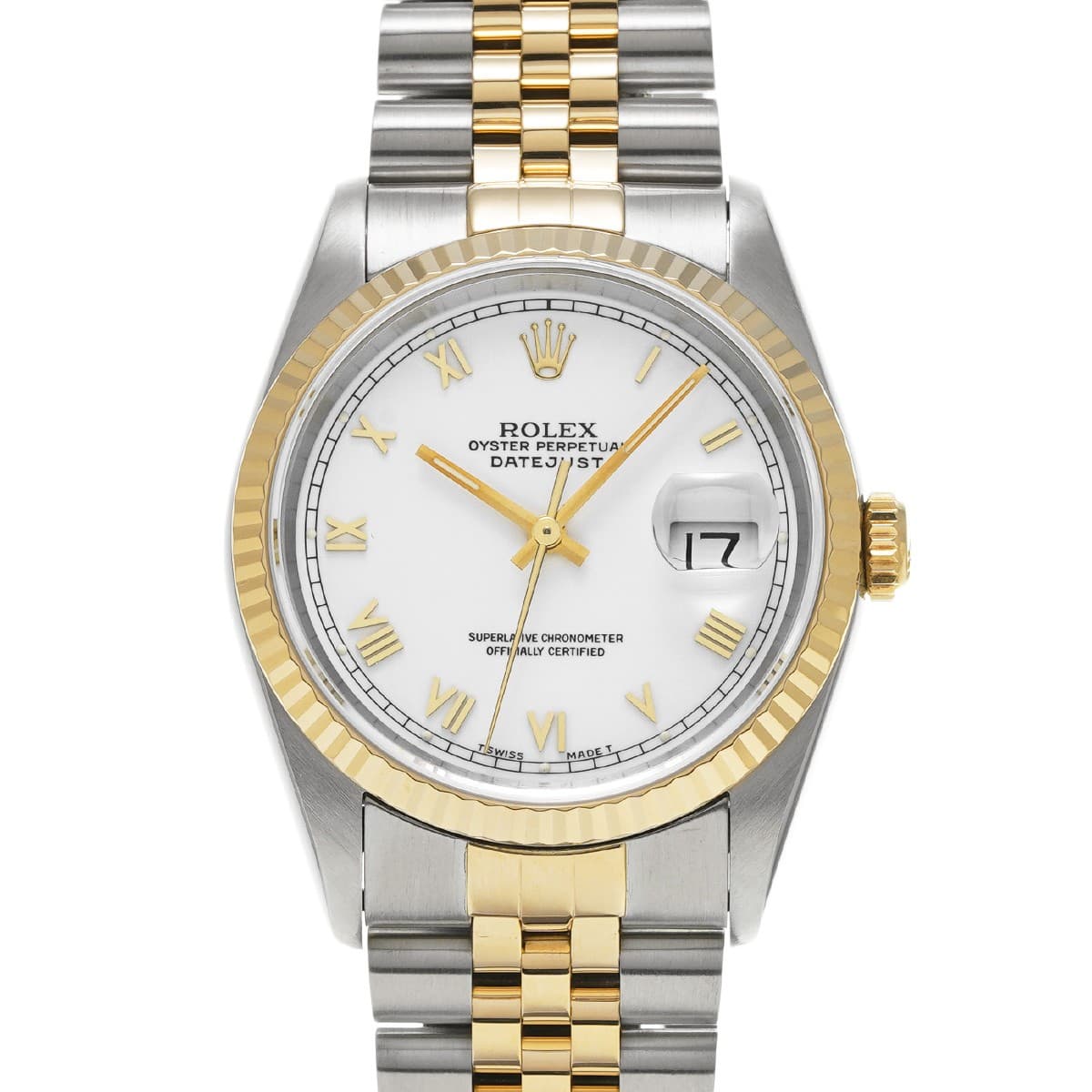 ROLEX Datejust 16233 white WATCH 724196