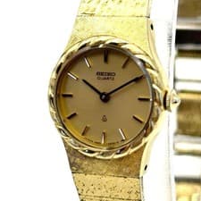 Seiko Gold Round Vintage Women's Watch New Battery Japan