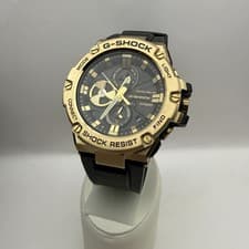 NEW Casio G-Shock G-Steel GST-B100GB-1A9 - Black & Gold - Solar Bluetooth