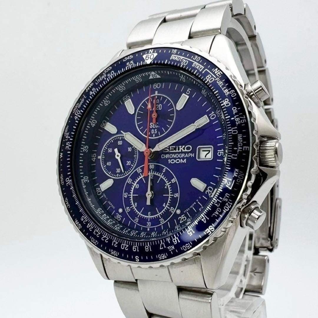 New Battery Replacement  Level Working Seiko Flightmaster Chronograph Quartz