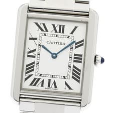 CARTIER Tank solo LM W5200014 Silver Dial Quartz Men's Watch_948652