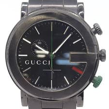 Gucci G Chrono 101M QZ Black Dial Mens Watch Working Quartz Luxury Authentic