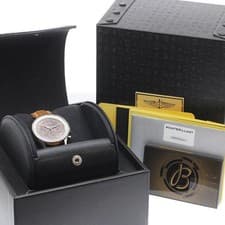 BREITLING NAVITIMER MONTBRILLANT A41370 38mm SS Brown Dial Leather Strap #C222