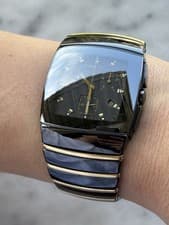 Rado Sintra Watch Chronograph Quartz High Tech Ceramic Mens Genuine Swiss Made