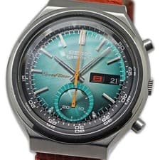 Seiko 5 Sports Speedtimer 6139-7060 Stainless Steel 40mm VP Leather Band Used