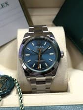 Rolex Milgauss 116400 Stainless Steel Blue Dial Green Crystal Full Set! 2019