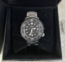 Seiko Prospex Solar Black Dial Stainless Steel Divers Gent's Watch SNE497P1