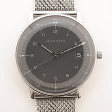 Used Junghans Max Bill QZ Gray Dial 047 4542.00 Wrist watch