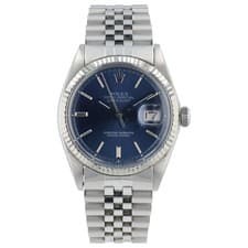 Rolex Datejust Blue Dial Stainless Steel 36mm Automatic Movement Mens Watch 1601