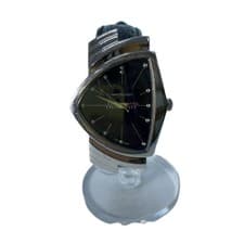 Hamilton Quartz Watch Analog Leather Black H244112 Classic Slim Case