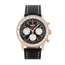 Breitling Navitimer Chronograph B01 Rose Gold Auto 43mm Watch RB012012/BA49