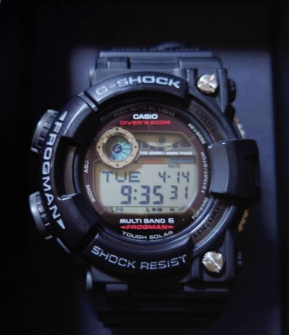 Casio G-SHOCK Frogman Solar Radio Watch GWF-1000-1JF Digital Diver Tide