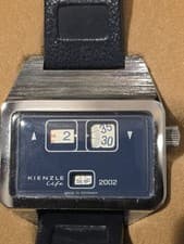 Kienzle Life 2002 Manual Wind Digital Mechanical Watch Blue Dial 39mm Authentic
