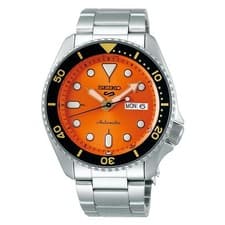 NEW SEIKO Automatic SRPD59 SRPD59K1 Orange Dial Day Date Watch