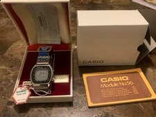Vintage Casio 56QS-38B Digital Watch Rare 1980 w/ Box Manual Tags Working
