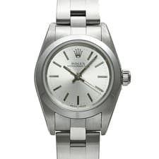 ROLEX Oyster Perpetual 76080 Silver Case Size 24mm x 24mm Used Watch #4587