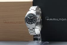 Hamilton Khaki Field H704551 38mm Black Dial Automatic Men's Watch w/Box Paper