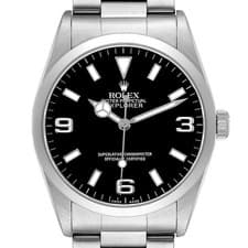 Rolex Explorer I 36 Steel Black Dial Mens Watch 14270
