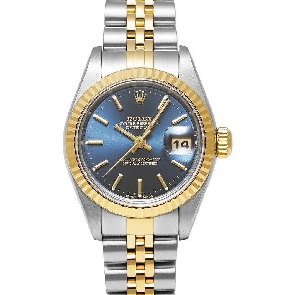 ROLEX Datejust 79173 Blue Case Size 26mm x 26mm Ladies Used Watch #432921