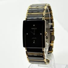 RADO Watch Diastar Jubilee 160.0281.3N Black Quartz Men's Ceramic Bracelet Links