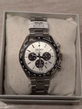 Seiko Selection S Series SBPY165 Solar Chronograph Watch Panda Dial