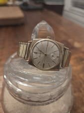Vintage BULOVA Banker"G" men's manual watch 11AL Silver Cross-hair dial Estate