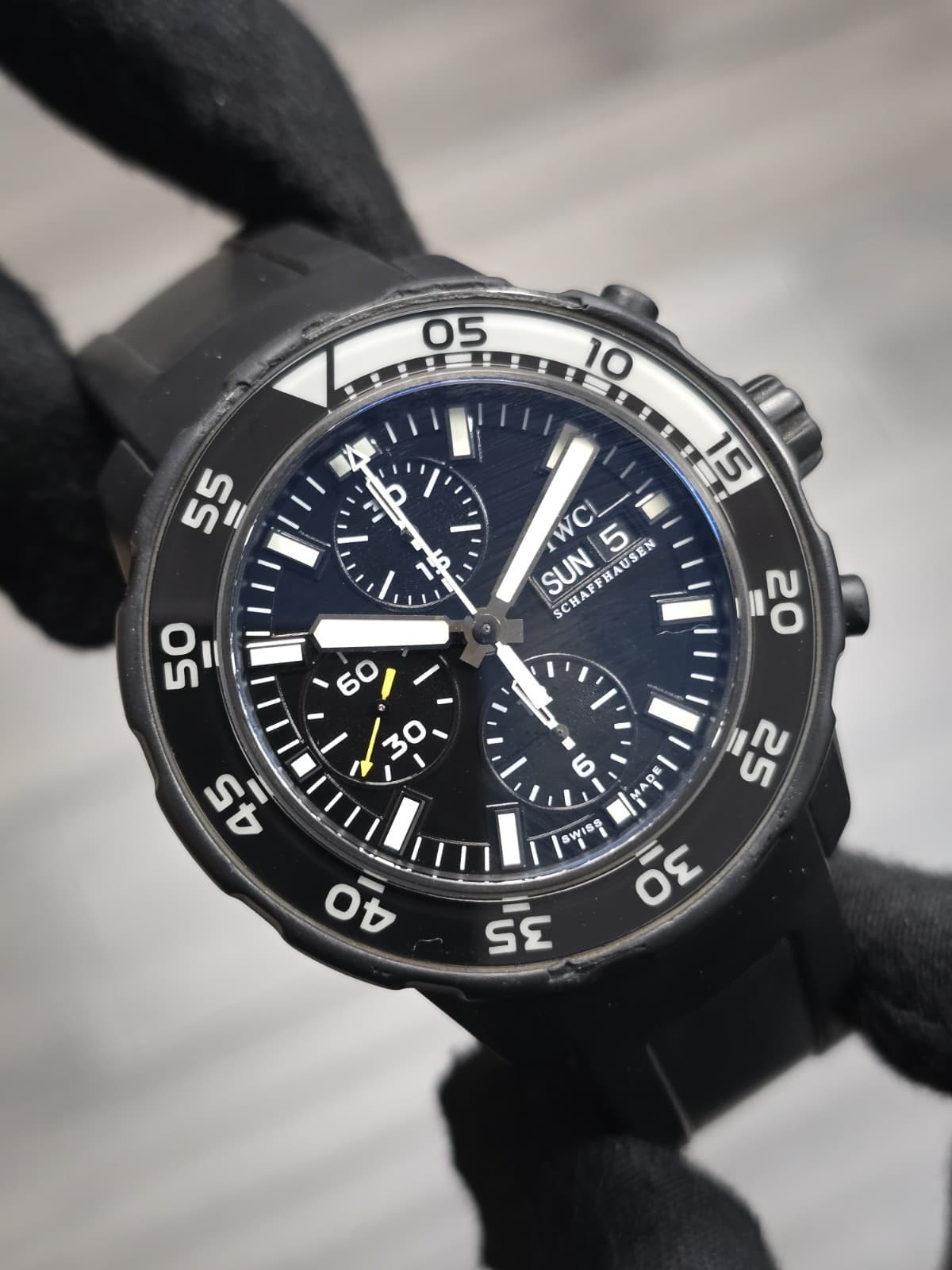 IWC Aquatimer Black Dial Galapagos 44mm Automatic Men’s Watch IW376705