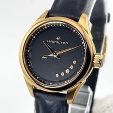 Hamilton Jazzmaster Lady クォーツ ブラック スチール 5Pダイヤ
