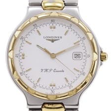 LONGINES 4018 Conquest Watches white WhiteDial Stainless Steel/Plated Gold...